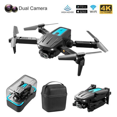 4K Drones with Camera Obstacle Avoidance Optical Flow Positioning Foldable Quadcopter Toys Rc Helicopter Gifts