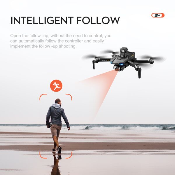 6K GPS Drone Dual HD Camera Laser Obstacle Avoidance Aerial Photography Brushless Motor Foldable Quadcopter