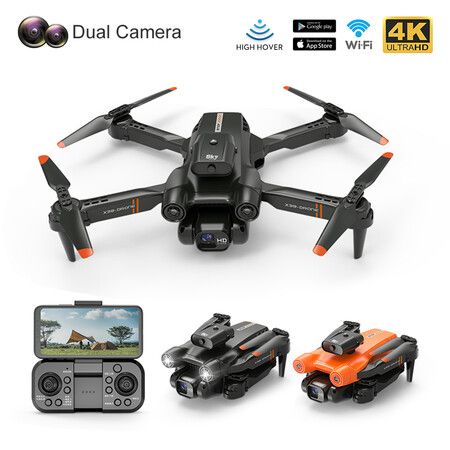 Mini Drone 4k Hd Dual Esc Camera Optical Flow Positioning Obstacle Avoidance Foldable Quadcopter Rc Dron Toys Gifts