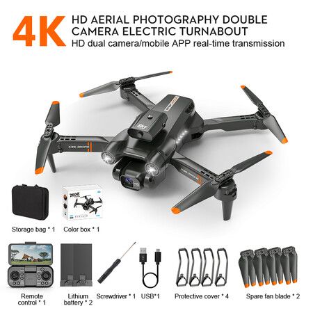 Mini Drone 4k Hd Dual Esc Camera Optical Flow Positioning Obstacle Avoidance Foldable Quadcopter Rc Dron Toys Gifts