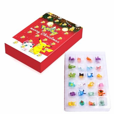 24 Pcs Set Pokemon Christmas Advent Calendar Mystery Box Navidad Action Figures Model Toy Pikachu Collect Dolls Birthday Gifts