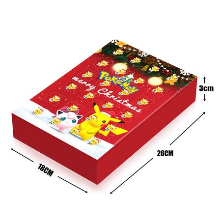 24 Pcs Set Pokemon Christmas Advent Calendar Mystery Box Navidad Action Figures Model Toy Pikachu Collect Dolls Birthday Gifts