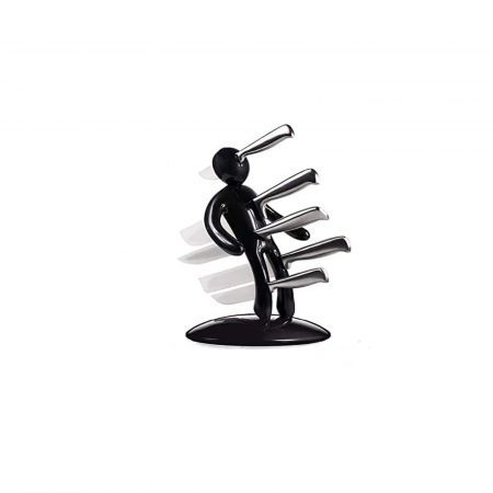 Unique Knife Holder Creative Humanoid Knife Holder Tool, Not Include Knifes  (Black)