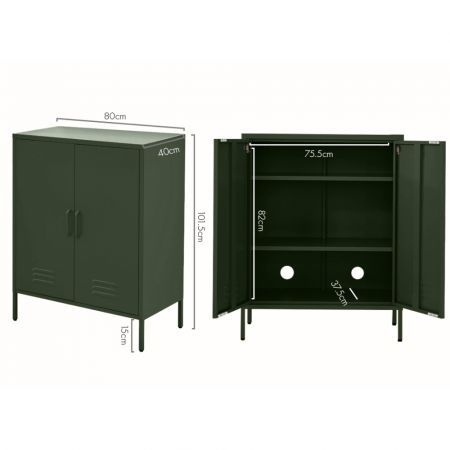 Artiss Buffet Sideboard Metal Cabinet - SWEETHEART Green