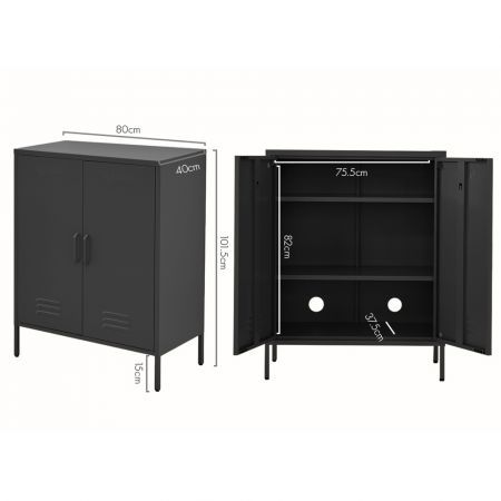 ArtissIn Buffet Sideboard Metal Cabinet - SWEETHEART Charcoal