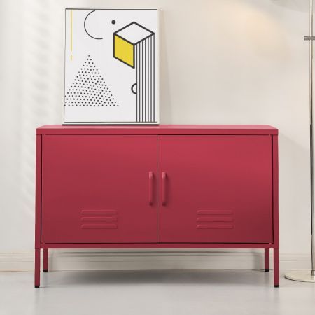 Artiss Buffet Sideboard Metal Cabinet - BASE Pink