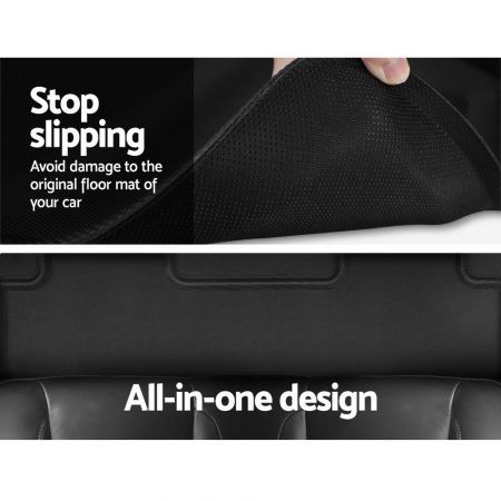 Weisshorn Car Rubber Floor Mats Front and Rear Fits Tesla Model Y 2021-2022