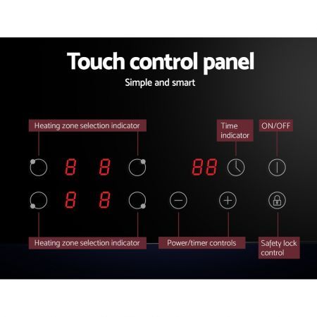 Devanti Electric Ceramic Cooktop 60cm Touch Control