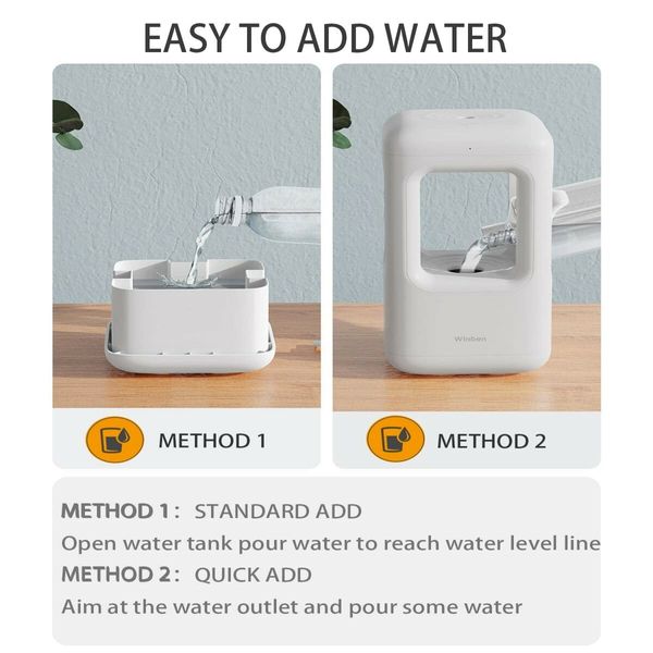 Cool Mist Humidifier Anti gravity Water Droplet Countercurrent Retard Pressure Anxiety 500ml Humidifier for Bedroom Easy to Clean