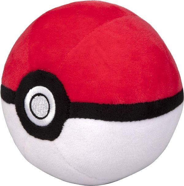 15cm Pokemon  Pokeball Plush - Soft Stuffed Poke Ball with Weighted Bottom