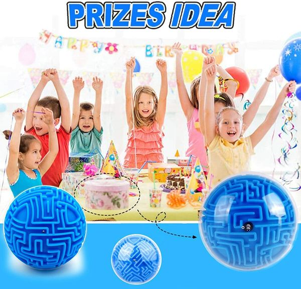 Amaze 3D Gravity Memory Sequential Maze Ball Puzzle Toy Gifts for Kids Adults - Challenges Game Lover Tiny Balls Brain Teasers Game (Blue)