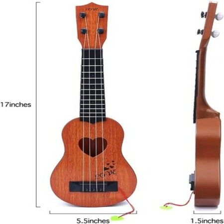 Kids Toy Classical Ukulele Guitar Musical Instrument (Brown)