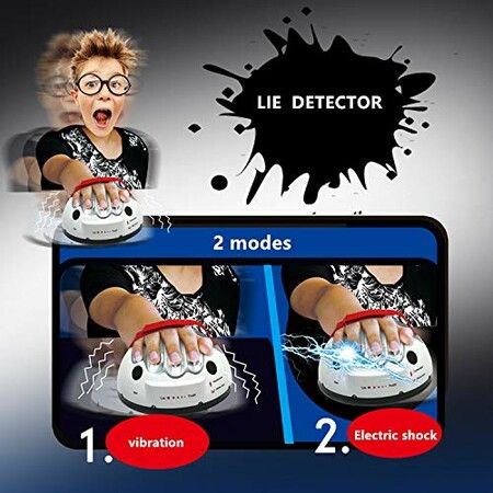 Micro Electric Shocking Lie Detector, Tricky Novelty Game Interesting Polygraph Test Truth Or Dare Game for Party Analyzer Consoles Gifts