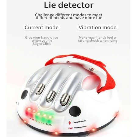 Micro Electric Shocking Lie Detector, Tricky Novelty Game Interesting Polygraph Test Truth Or Dare Game for Party Analyzer Consoles Gifts