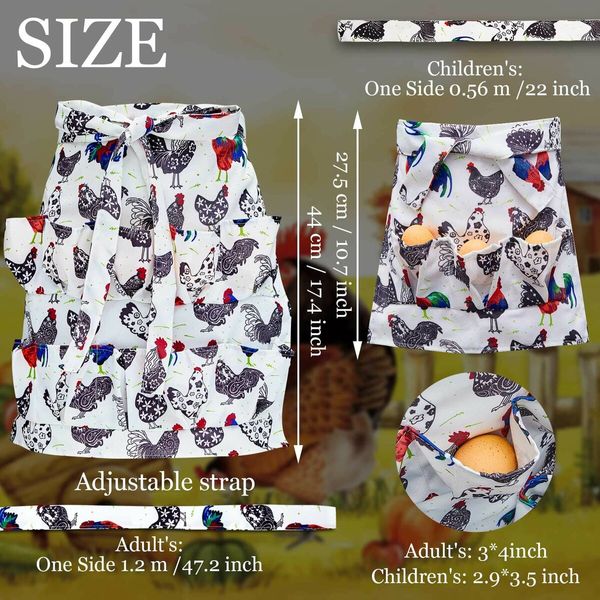 Kids Size Eggs Collecting Gathering Holding Apron for Chicken Hense Duck Goose Eggs Housewife Farmhouse Kitchen Home Workwear