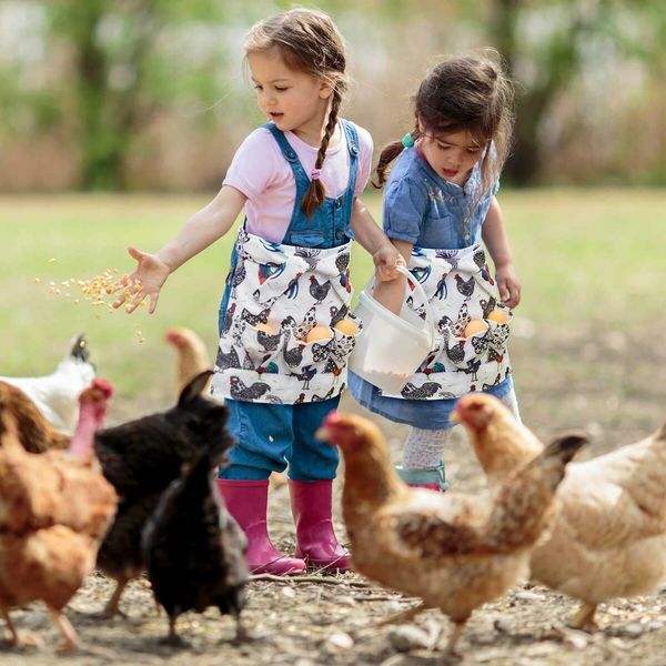 Kids Size Eggs Collecting Gathering Holding Apron for Chicken Hense Duck Goose Eggs Housewife Farmhouse Kitchen Home Workwear