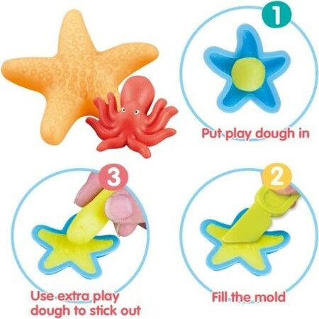 Color Dough Toys Ocean World Dough Set Creations Tools for Kid with sea Animals