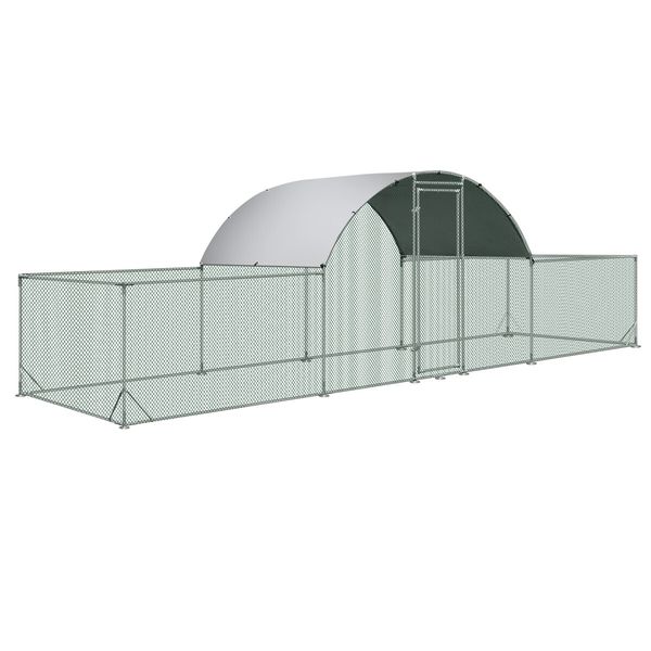 Chicken Coop Run Walk In Bird Cage Rabbit Bunny Hutch Pen Hen Chook House Dog Cat Enclosure Fence Shelter XL 660x190x195cm