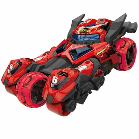 Pull Back Cars Vehicles Motorcycle Launcher Toy Die-cast 3 in 1 Catapult Race Trinity Chariot (Red)