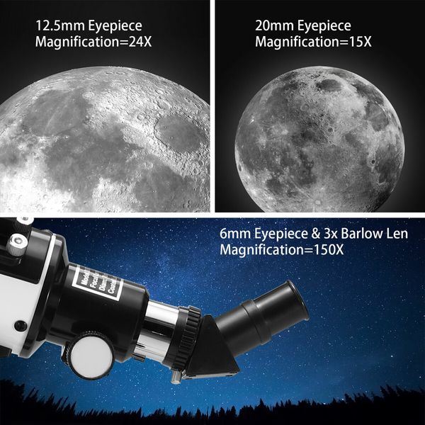 Space Telescope Astronomical Kids Adults Astronomy Beginners Monocular 30070 70mm Aperture 300 Focal Length 15X-150X Adjustable