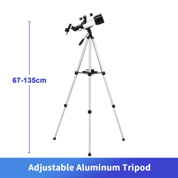 Astronomical Telescope 40070 Space Adults Kids Beginner Astronomy Monocular 70mm Aperture 400mm Fully-Coated High Transmission Coatings