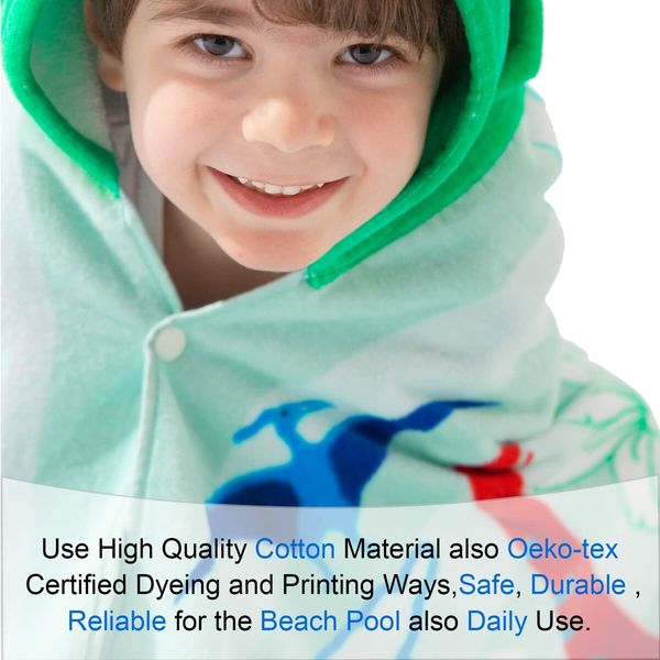 Hooded Towel for Babys Toddlers, Boys Girls 2 to 5 Years, Cotton Wrap,Pool Shower Beach Swim Bathroom Child Cover ups