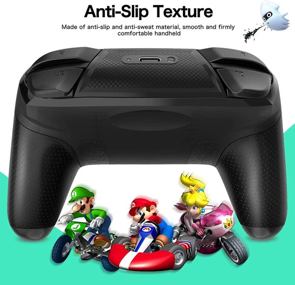 Wireless Pro Controller Gamepad Compatible with Switch Support Amibo, Wakeup, Screenshot and Vibration Functions