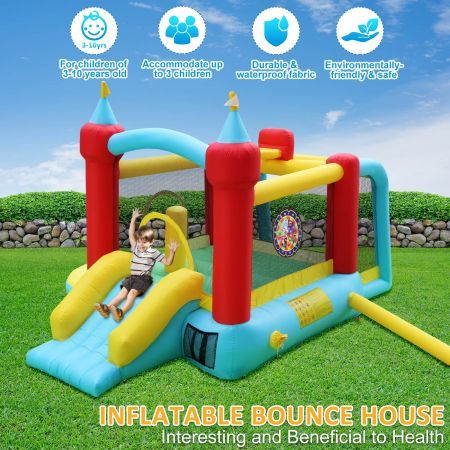 Jumping Castle Bouncer Inflatable Bouncy Outdoor Toy Play Equipment Playground Slide Bouncing Game Backyard Entertainment