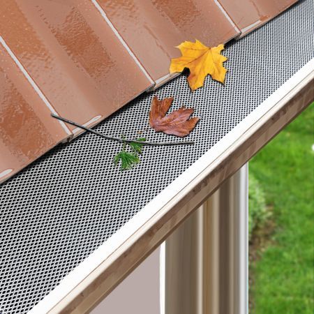 Gardeon 10m Gutter Guard Aluminium Leaf Mesh 100x20cm Twigs Filter