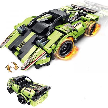 STEM Building Blocks Remote Control Racer Snap Together Engineering Racecar Gift for Kids Age 6+