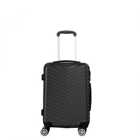 Slimbridge 24" Luggage Suitcase Trolley Travel Packing Lock Hard Shell Black