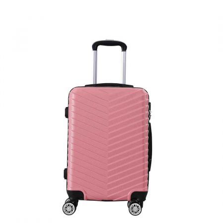 Slimbridge 24" Luggage Suitcase Trolley Travel Packing Lock Hard Shell Rose Gold