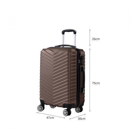 28" Luggage Suitcase Travel Coffee 28 inch