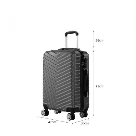 28" Luggage Suitcase Travel Grey 28 inch