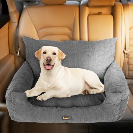 L Size Pet Car Seat Travel Bed in Grey Colour