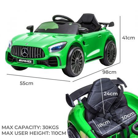 Kids Ride On Car 12V Battery Mercedes-Benz Licensed AMG GTR Toy Remote Control