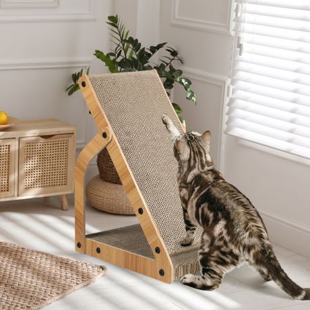 PaWz Cat Scratcher Scratching Board Corrugated Cardboard Scratch Bed Toy Pad Mat