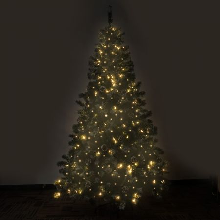 Christabelle 2.4m Pre Lit LED Christmas Tree with Pine Cones