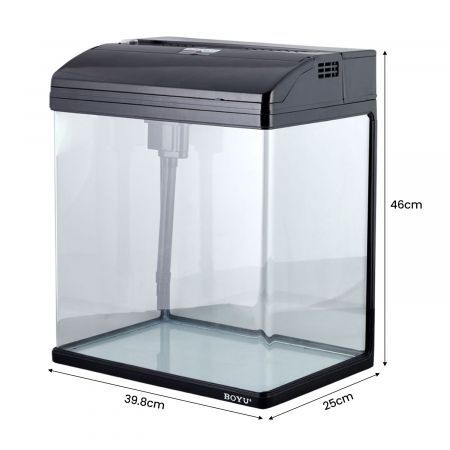 37L Aquarium With Bio Filter System LED Kit Curved Design Complete Kit