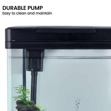 21L Complete Aquarium Kit With Bio Filter System LED Kit Curved Design