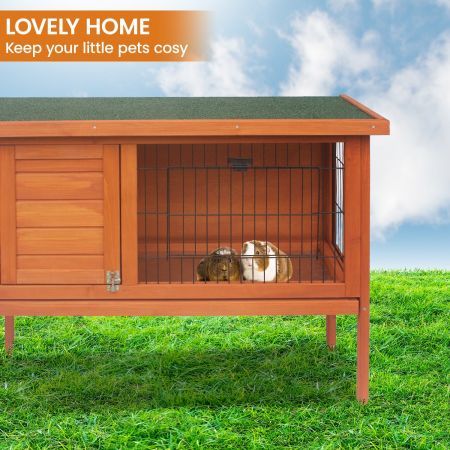 Little Buddies Wooden Pet Rabbit Hutch 2 Sections - Small