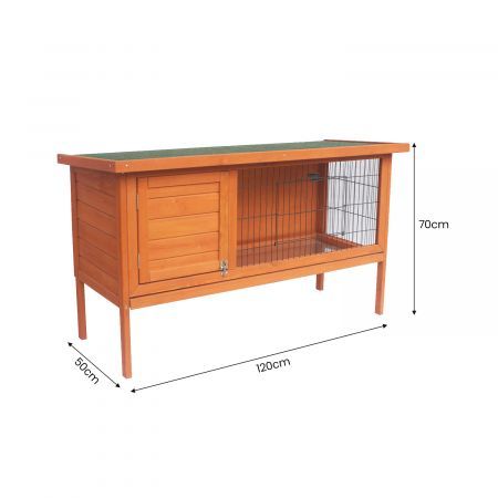 Little Buddies Wooden Pet Rabbit Hutch 2 Sections - Large