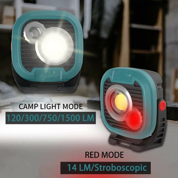 LED Rechargeable Magnetic Work Light Mechanic Light Power Bank 180° Rotating Waterproof Flashlight For Camping