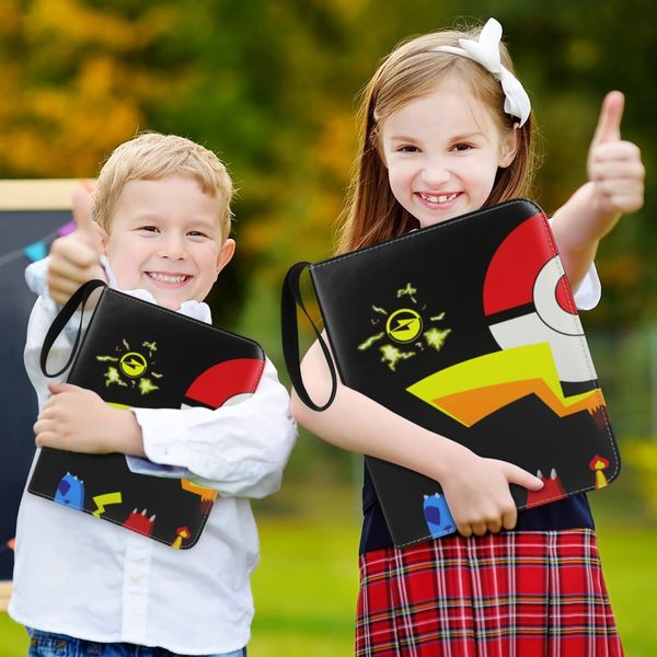 9 Pocket Pokemon Card Binder, 900 Cards Trading Card Binder Holder for Boys Girls Gift 33x27cm