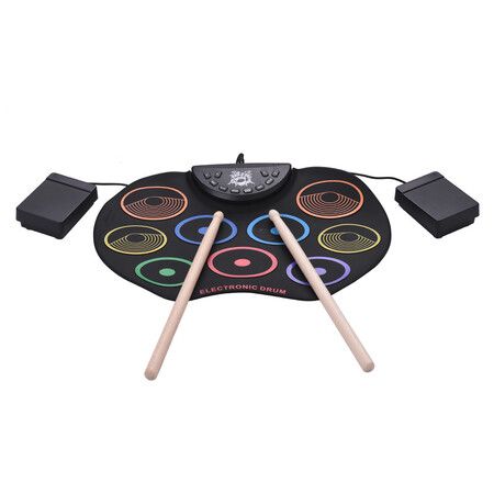 Electronic Drum Pad, Electronic Drum, Durable Travel School for Children Home(Colorful models)