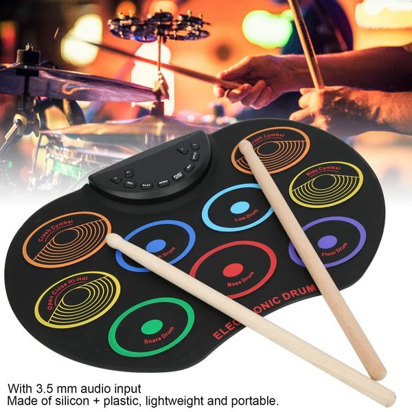 Electronic Drum Pad, Electronic Drum, Durable Travel School for Children Home(Colorful models)