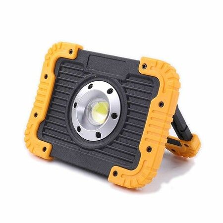 Rechargeable Work Light 30W LED Portable Flood Light 180° Adjustable Stand for Job Site Lighting Outdoor Camping Car Repairing(1 Pack)