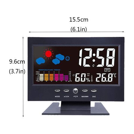 Electronic Thermometer with Hygrometer Weather Monitoring Clock