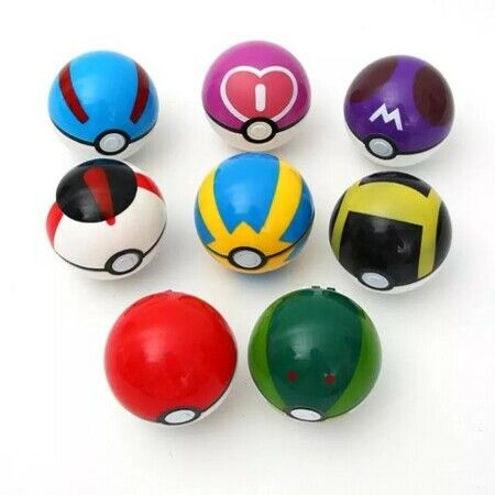 8 Pokeballs with 8 Pokemons Inside Color Boxed Birthday Gift Pikachu Toys For Children