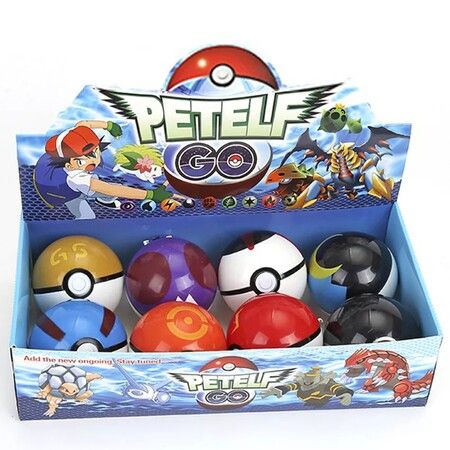 8 Pokeballs with 8 Pokemons Inside Color Boxed Birthday Gift Pikachu Toys For Children